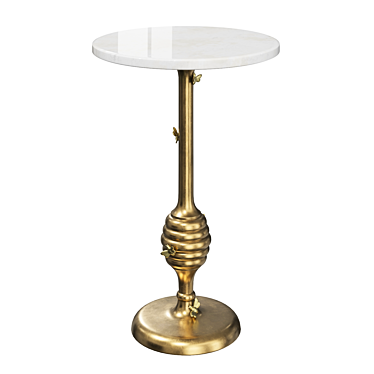 Honeycomb Marble End Table 3D model image 1 