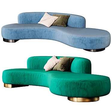 Curved Serpentine and Vladimir Sofas 3D model image 1 