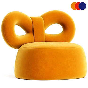 Sculptural Ribbon Armchair Qeeboo Nika 3D model image 1 