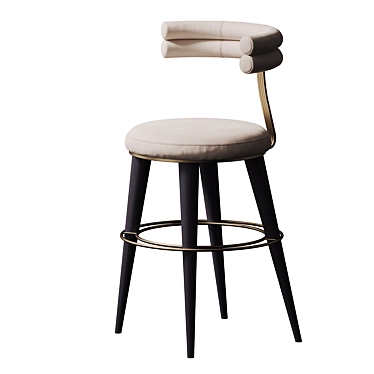 Electrocopper Upholstered Bar Chair 3D model image 1 