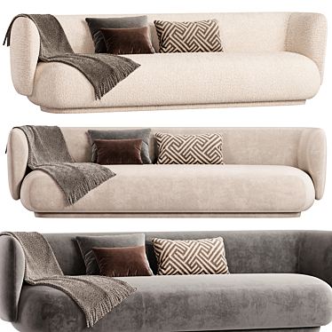 Contemporary RICO 4-Seat Sofa 3D model image 1 