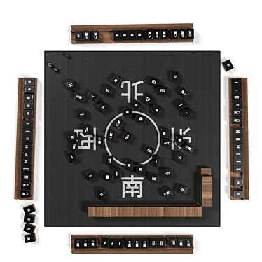 Traditional Mahjong Game Set 3D model image 1 