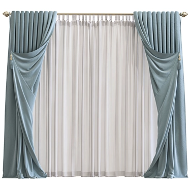 Refined Curtain №202 3D model image 1 