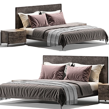 Luxury Modern Twils Dread Bed 3D model image 1 