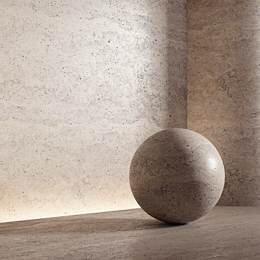 Travertine Stone Material Texture 3D 3D model image 1 