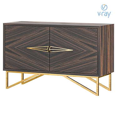 Melange Aveline Buffet Console 3D model image 1 