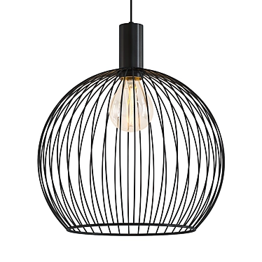 Contemporary Black Pendant Light 3D model image 1 