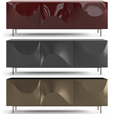 Modern Bonaldo Vertigo Sideboard, 3D-Ready 3D model image 1 