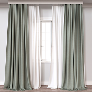 Luxury Curtain Render Vray Corona 3D model image 1 