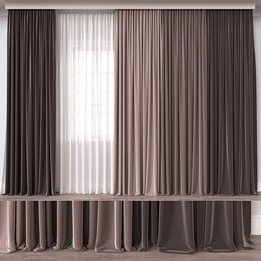 Window Curtain 3D Model Collection 3D model image 1 