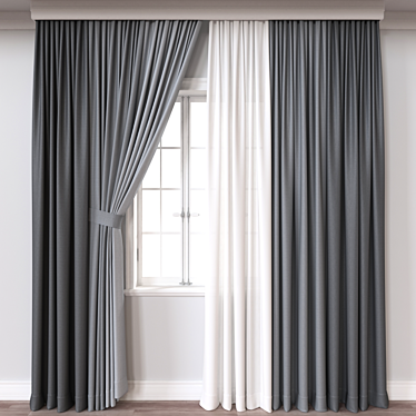 Versatile 3D Curtain Model - 93833 Polygons 3D model image 1 