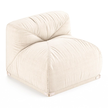 Modular Fabric Sofa Leisure 3D model image 1 