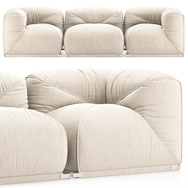 Modular Fabric Sofa for 3ds Max 3D model image 1 