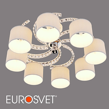 Eurosvet Salina Ceiling Chandelier with Shades 3D model image 1 