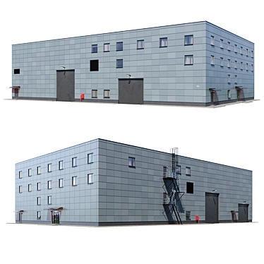 Industrial Factory Model V3 3D model image 1 