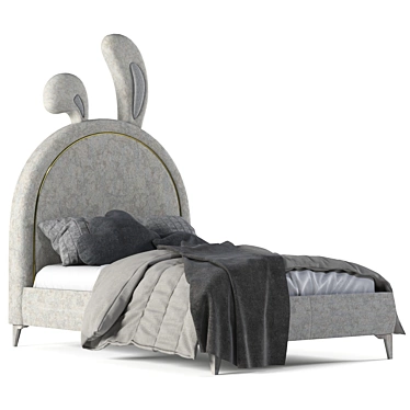 Whimsical Bunny Ears Pet Bed 3D model image 1 