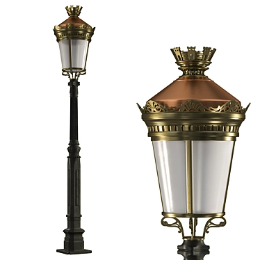 Parisian Lamppost: Elegant Illumination 3D model image 1 