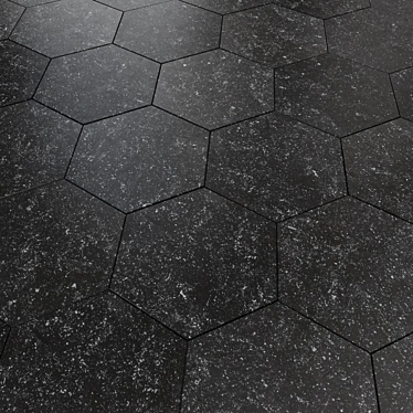 Coralstone Hexagon Ceramic Tiles 3D model image 1 