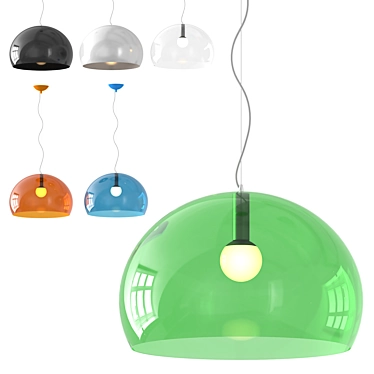 Sleek Kartell FLY Pendant Light 3D model image 1 