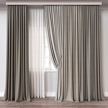 Vray-Corona Curtains 3D Model 3D model image 1 