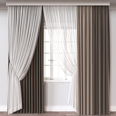 Dual-Render Curtain Model - FBX/Obj 3D model image 1 