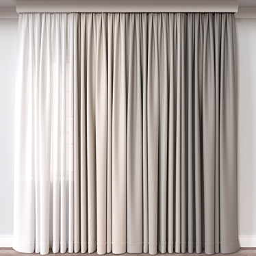 Versatile 3D Curtain Model Mesh 3D model image 1 