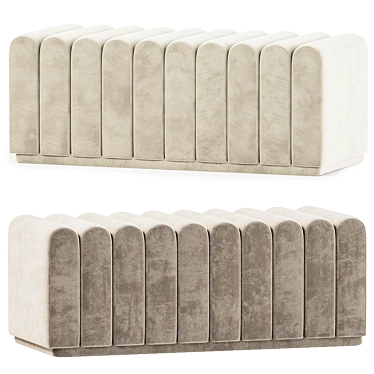 Elegant Bente Soft Seating Bench 3D model image 1 