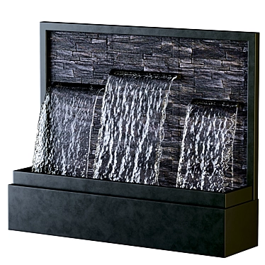 TETRIS Stone Water Feature Display 3D model image 1 