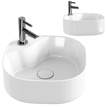 Bravat Affability 45 White Sink 3D model image 1 