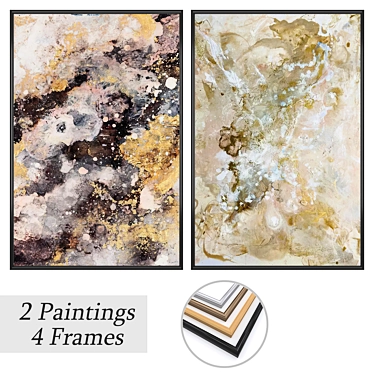  Art Set with Frame Options 3D model image 1 