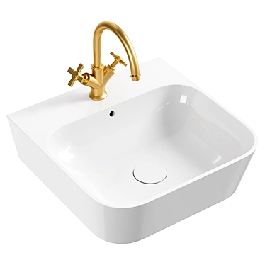 Hydra Corian Design Sink - 50CM 3D model image 1 