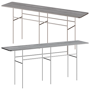 Sleek LELONG Console Stand 3D model image 1 