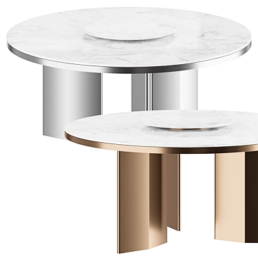  Minotti Lazy Susan Marble Table 3D model image 1 