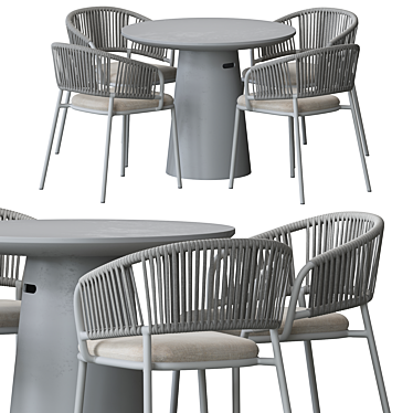 Outdoor Dining Set: Mate & Itai 3D model image 1 