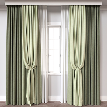 Versatile 3D Curtain Model - Exports: FBX, OBJ 3D model image 1 