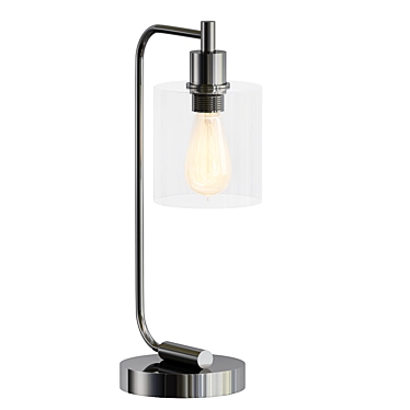 Beachcrest Black Desk Lamp - USB 3D model image 1 