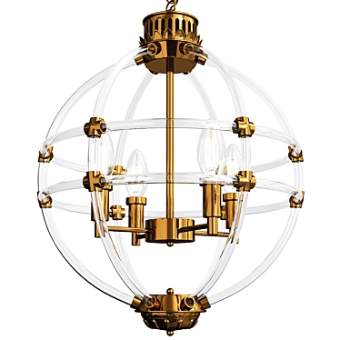 Luxury Eichholtz Gold Chandelier 3D model image 1 