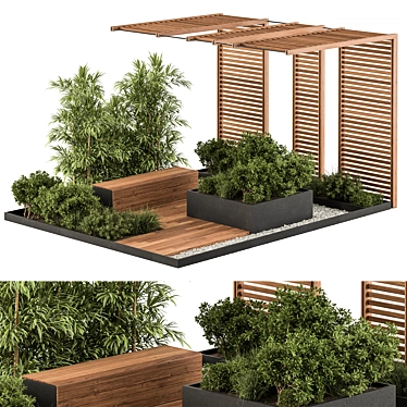 Cityscape Greenery Bench 53 3D model image 1 