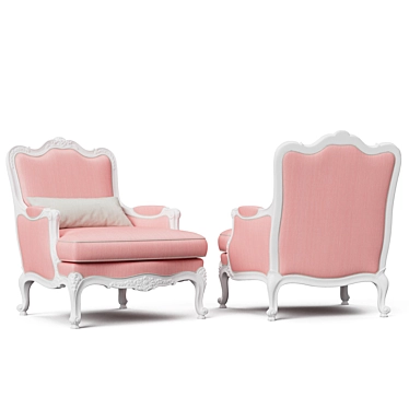 Classic Louis XV Armchair | 3D Upholstery 3D model image 1 