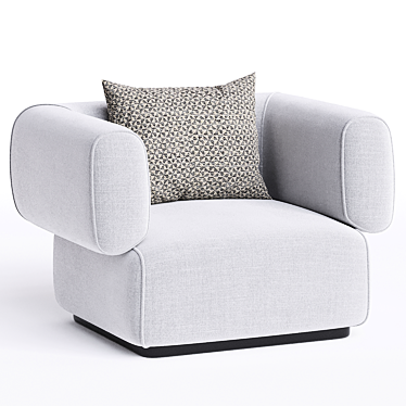 Lebom HUG Armchair: Stylish Comfort 3D model image 1 