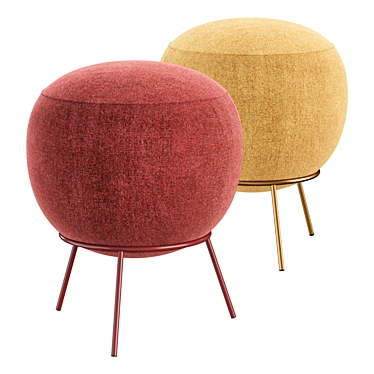  Modern Red Nest Ottoman  3D model image 1 