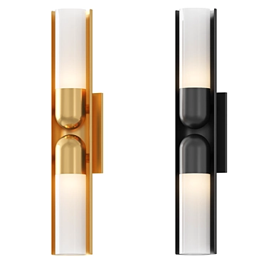 Elegant Brass Wall Sconce 3D model image 1 