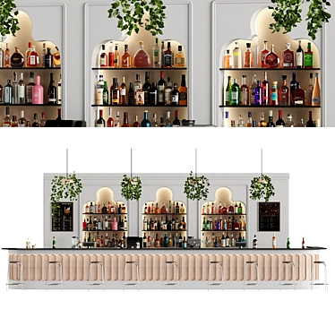 Hotel Bar 3D Model with Appliances 3D model image 1 