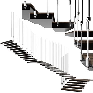  Sleek Staircase Design Package 3D model image 1 