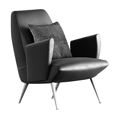 Elegant Leather Armchair Zonocada 3D model image 1 