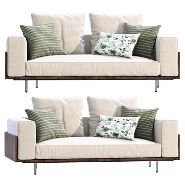 Minimalist Modern Sofa by Minotti 3D model image 1 