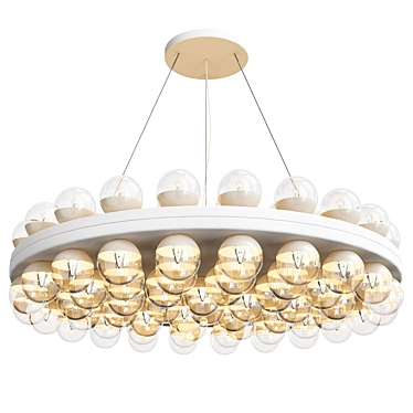 Modern Eddy Double Plate Chandelier 3D model image 1 