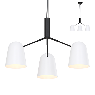 Scandi Style White Chandelier SKYM 3D model image 1 
