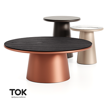 Orbita M Round Table: Unique Steel Edge 3D model image 1 