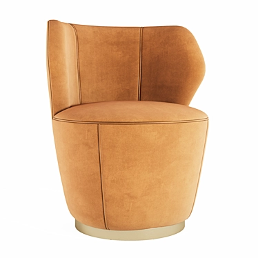 Chic Poppy Swivel Chair 3D model image 1 